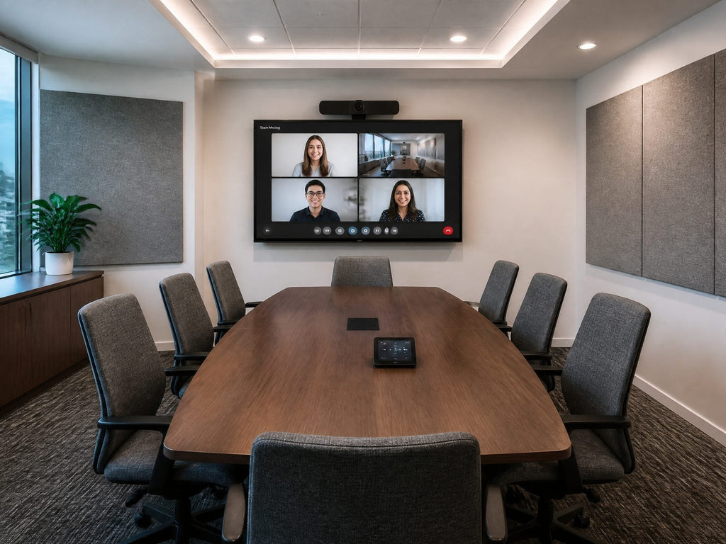 Hybrid work is becoming increasingly common. How should video conferencing room furniture be configured?