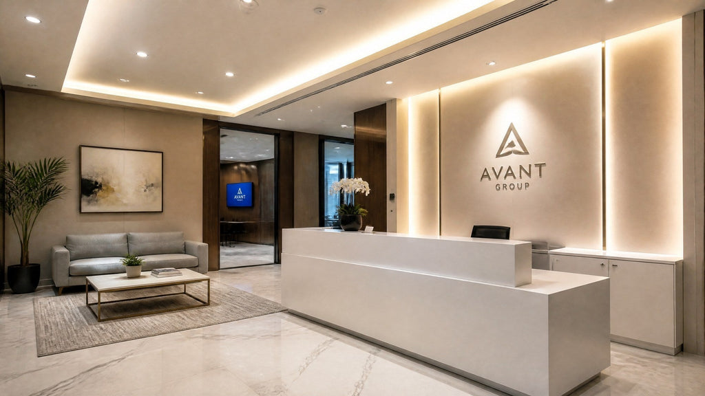 Want to enhance your company's image? Here's how to proportion your reception sofa, coffee table, and counter