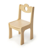 可愛簡約安全防撞原木色實木幼稚園兒童椅 Cute Wooden Kindergarten Chair