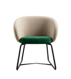 米綠拼色PU皮鐵腳會議椅 Two-Tone PU Leather Meeting Chair