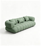 Modern Light Green Fabric 3-Seater Sofa