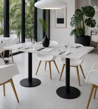 Modern White Sintered Stone Dining Table