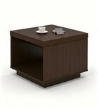 簡約胡桃木色木紋雙層方形茶几 Business Walnut Wood Grain Square Coffee Table