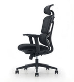 人體工學黑色網背帶頭枕辦公椅 Ergonomic Black Mesh Office Chair