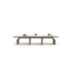 現代木紋帶線盒會議枱 Modern Wood Grain Conference Table