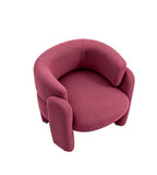 現代深紅色布藝單座位梳化 Modern Red Fabric Single Sofa