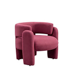 現代深紅色布藝單座位梳化 Modern Red Fabric Single Sofa