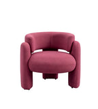 現代深紅色布藝單座位梳化 Modern Red Fabric Single Sofa