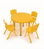 黃色四人圓形幼稚園枱椅 Yellow Round Kindergarten Table