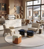 Light Luxury Blue Grey Glass Nesting Coffee Table