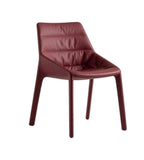 現代棗紅色PU皮帶扶手休閒椅 Modern PU Leather Armchair