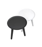 簡約黑白雙色實木圓形組合茶几 Minimalist Black and White Nesting Coffee Table