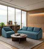 Modern Minimalist Sloped-Back Sofa