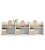 Modern Oak Partition Workstation