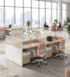 Modern Oak Partition Workstation