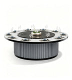 Vertical Fluted Metal-Base Electric Round Dining Table