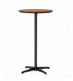 Modern Walnut Round Bar Table