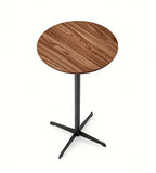 Modern Walnut Round Bar Table