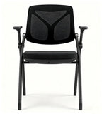 專業全黑透氣培訓椅 Professional All-Black Breathable Training Chair