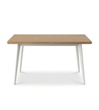 淺木色實木長方形白鋼腳茶餐廳餐枱 Modern Wood Dining Table