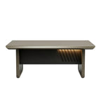 灰色智能聲控燈帶長方形會議枱 Grey Smart LED Conference Table
