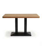 現代實木多層板長方形鋼架餐枱 Modern Wood Rectangular Dining Table