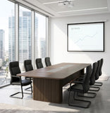 黑色霧面弓形腳會議椅 Matte Black Cantilever Conference Chair -D06