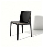 Minimalist Metallic-Trimmed Lounge Chair