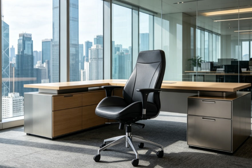 簡約扶手西皮大班椅  Armrest Faux Leather Executive Chair