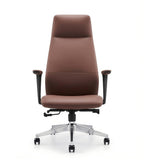 商務啡色真皮高背帶扶手大班椅 Business Leather Executive Chair