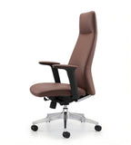 商務啡色真皮高背帶扶手大班椅 Business Leather Executive Chair