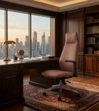 商務啡色真皮高背帶扶手大班椅 Business Leather Executive Chair