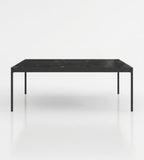 Luxury Black Gold Sintered Stone Square Coffee Table