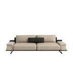 輕奢米色PU皮三座位梳化 Beige PU Leather 3-Seater Sofa