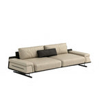 輕奢米色PU皮三座位梳化 Beige PU Leather 3-Seater Sofa