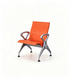 現代橙色PU皮帶扶手排椅 Modern Orange PU Waiting Chair