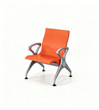現代橙色PU皮帶扶手排椅 Modern Orange PU Waiting Chair