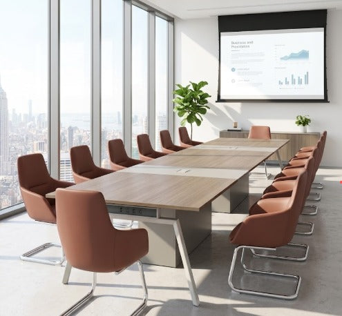 一體式扶手弓形腳會議椅	Integrated Armrest Cantilever Conference Chair  --6922D