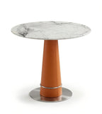 Modern Orange PU Marble Round Office Table