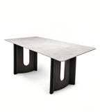 Light Luxury White Marble Rectangular Dining Table