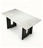 Light Luxury White Marble Rectangular Dining Table
