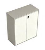 商務灰白拼色掩門帶鎖辦公室文件櫃 Business Grey White Locked Office File Cabinet