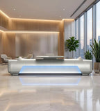 Futuristic Streamline LED Reception Desk