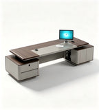雙櫃一體行政老闆台 Dual-Cabinet Executive Desk
