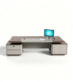 雙櫃一體行政老闆台 Dual-Cabinet Executive Desk