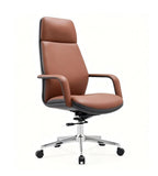 棕色深殼雙色五星腳大班椅	Brown and Dark Shell Two-Tone Five-Star Base Executive Chair