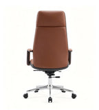 棕色深殼雙色五星腳大班椅	Brown and Dark Shell Two-Tone Five-Star Base Executive Chair