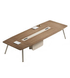 Walnut Multi-size Conference Table with Cable Management