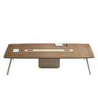 Walnut Multi-size Conference Table with Cable Management