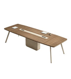 Walnut Multi-size Conference Table with Cable Management